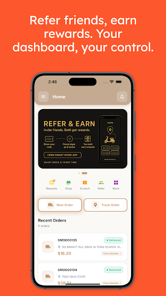 Smart Move app dashboard